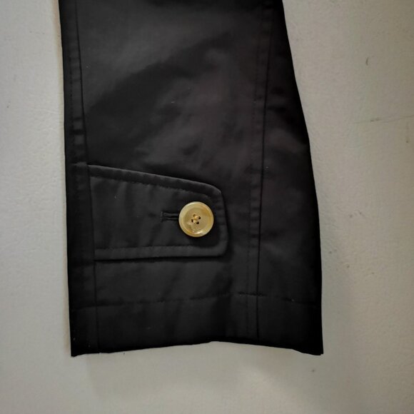 Talbots Ladies Black Fully Lined Button Closure Trench Coat - Picture 5 of 10